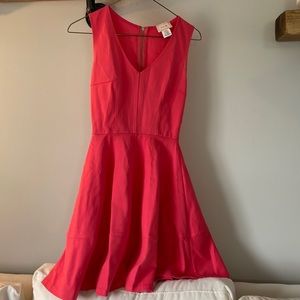 Hot pink peplum dress